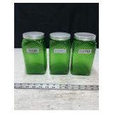 Vtg Owens-Illinois Hoosier Cabinet Cannisters