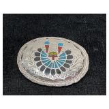 Vintage Southwestern/ silver tone belt buckle