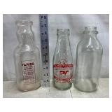 Vtg Milk Bottles