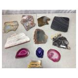 Collection polished and cut crystal
