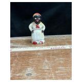 Vtg Black Americana porcelain shaker