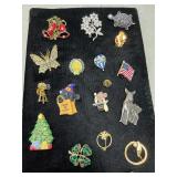 Assortment of brooches and pins