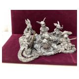 Michael Ricker pewter figures; Bunny Band