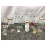 Assorted dairy bottles