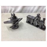 Michael Ricker pewter figures; Zach, Gary Train