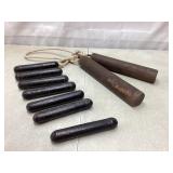 Appear to be vintage cast iron window sash weights