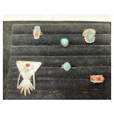 Southwestern rings and pendant