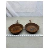 Two Rusty Cast Iron Skillets