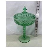 Beautiful Bubble Stem Diamond Point Candy Dish