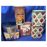 6 Holiday Cookie Tins