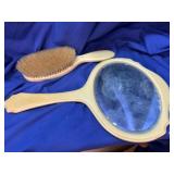 Vintage  Mirror and Brush