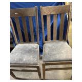 Two Vintage Wooden Chairs