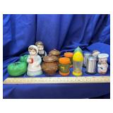 7 Sets of Salt and Pepper Shakers