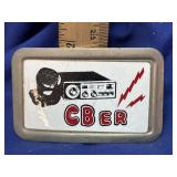 Vintage CBer Radio Trucker Belt Buckle