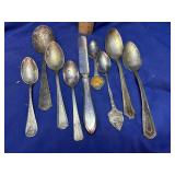 Vintage Silver Plate and Collector Spoons