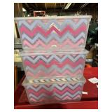 3 plastic Storage 15.85 quart containers with