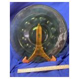 Provincial Green Glass Lily  16ï¿½ Chop Plate