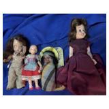 Four Vintage Dolls.  One is sleepy eye
