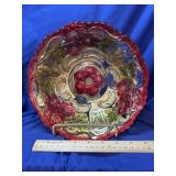 Vintage Goofus Glass 8ï¿½ Vegetable Bowl