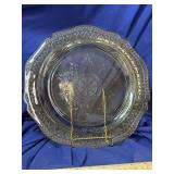 12 Amber Depression Glass Patrician Spoke, 11ï¿½