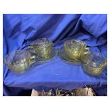 Amber Depression Glass 1930-1939 Madrid Pattern: