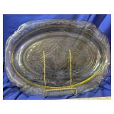 Amber Depression Glass Madrid patter, 11 1/2ï¿½
