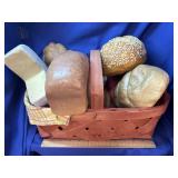 Lot of Artificial Breads and cheese basket