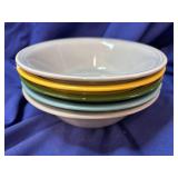 Fiesta Soup Bowls.  Two are chipped