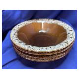 4 Canonsburg Pottery Soup Bowls