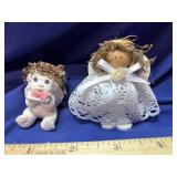 Tiny Dreamsicle Figure and an Angel ornament by