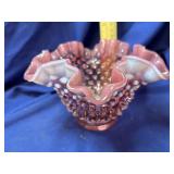 Fenton Art Glass Cranberry Opalescent Hobnail