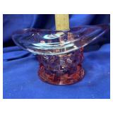 Fenton Art Top Pink Hat Diamond Pattern