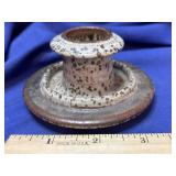 1998 Studio Art Stoneware Speckled Candle Holder