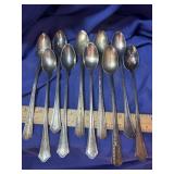 10 Silver plate Ice Tea Spoons