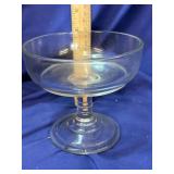 Vintage Clear Glass Compote