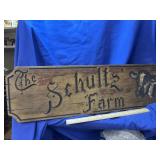 24ï¿½ Schultz Farm Cow Wooden wall decor