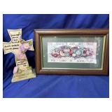Religious Framed print and a cross