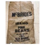 McBrideï¿½s Idaho 100 lbs. Pink Bean Burlap Bag.