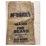 McBrideï¿½s Idaho 100 lbs. Pink Bean Burlap Bag.