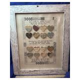 Quilt Heart Framed wall decor