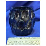 Black Glass Votive/Candle Holder