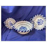 Vintage Reticulated Bowl SET