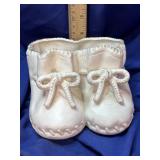 Vintage Porcelain Baby Booties Planter
