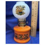 Vintage Canadian Porcelain miniature Oil Lamp -