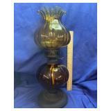 Vintage Amber ï¿½Double Globeï¿½ Oil Lamp - Never