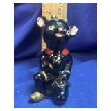 Vintage Ceramic Black Character Figurine (Horned V