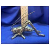 Vintage Solid Brass Grasshopper Figurine