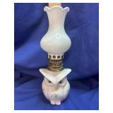 Miniature porcelain Owl Oil Lamp - Unused