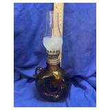 Maltese Cross Amber Miniature Oil Lamp - Unused