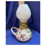 Chintz Ceramic Miniature Oil Lamp ï¿½ All-Over Rose